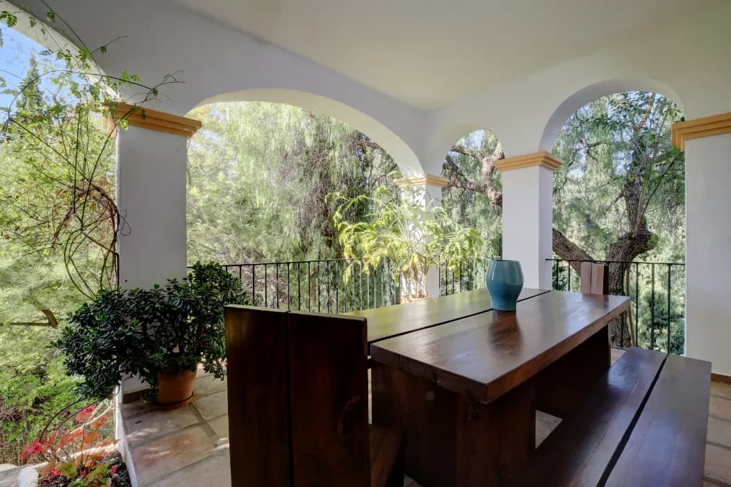 Breakfast prepared on a private Marbella villa terrace