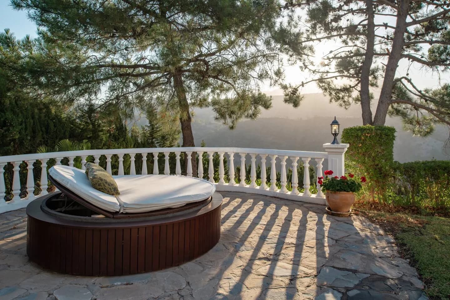 Luxury villa terrace and pool in the Marbella hills